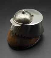 Unusual Jockey Related Ink Pot Stand