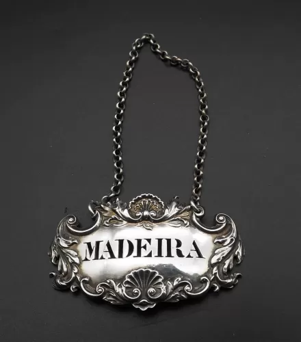 Late Georgian Silver Madeira Decanter Label