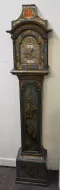 Rare Antique Blue Lacquer Grandmother Clock
