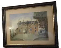Victorian Scottish Castle Watercolour Painting