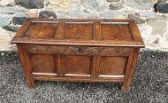Gorgeous 18th Century Carved Oak Coffer