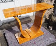 Stunning Art Deco Style Burr Walnut Console Table