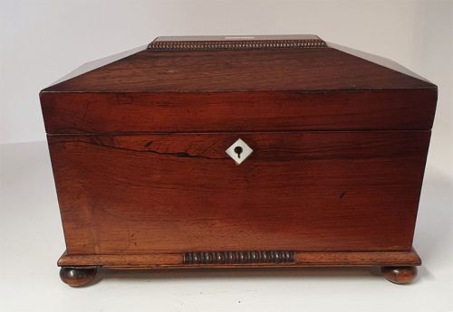 Late Georgian Rosewood Tea Caddy