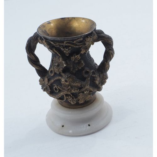 Small Regency Gilded Bronze Pen Pot