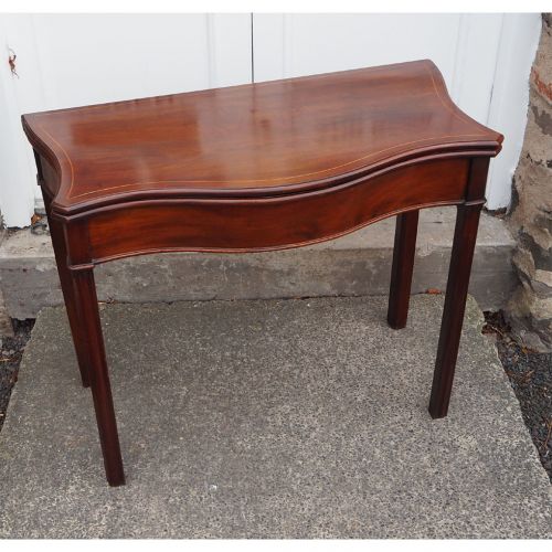 Good 18th Century Serpentine Card Table