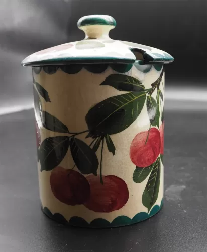 Scottish Wemyss Red Cherries Jam Pot