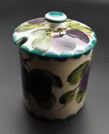 Scottish Wemyss Jam Pot in Purple Plums