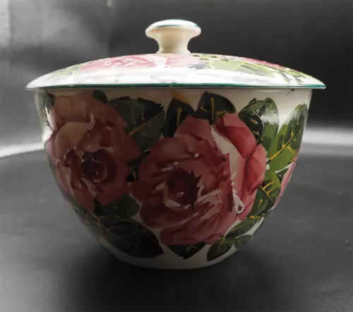 Rare Scottish Wemyss Roses Potpourri Pot