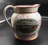 Very Large Sunderland Lustre Jug. 1853